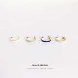 Satin Enamel Band Ring