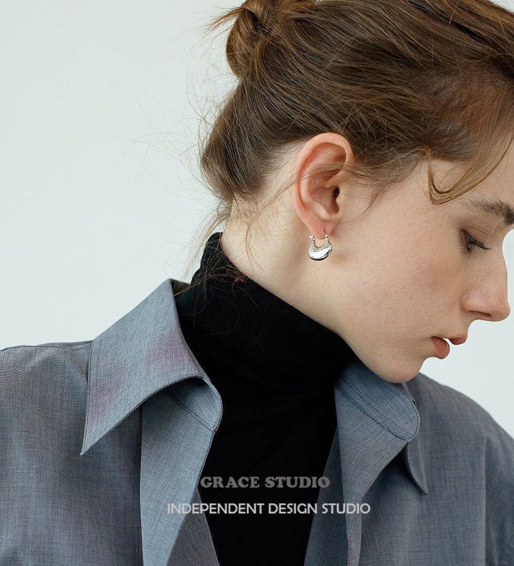Ripple Shell Hoop Earrings