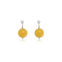 Amber Bead Drop Earrings - Grace Studio