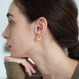 Matte Crescent Huggie Earrings