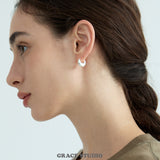 Matte Crescent Huggie Earrings