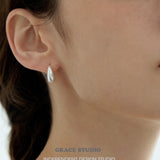 Matte Crescent Huggie Earrings