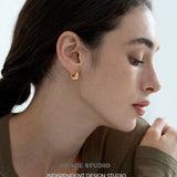 Matte Crescent Huggie Earrings