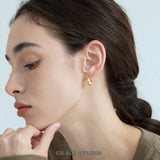 Matte Crescent Huggie Earrings