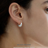 Matte Crescent Huggie Earrings