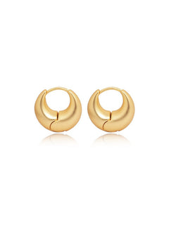 Matte Crescent Huggie Earrings