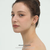 Delicate Flower Gem Stud Earrings