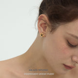 Delicate Flower Gem Stud Earrings