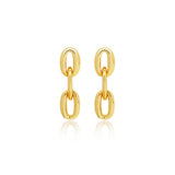 Double Oval Link Drop Earrings