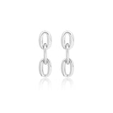 Double Oval Link Drop Earrings