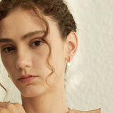 Ripple Heart Hoop Earrings