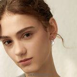 Ripple Heart Hoop Earrings