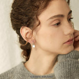 Ripple Heart Hoop Earrings