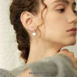 Ripple Heart Hoop Earrings