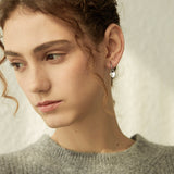 Ripple Heart Hoop Earrings