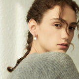 Ripple Heart Hoop Earrings