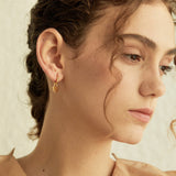 Ripple Heart Hoop Earrings