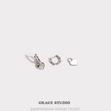 Ripple Heart Hoop Earrings