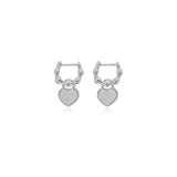 Ripple Heart Hoop Earrings