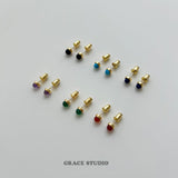 Mini Gemstone Stud Earrings