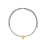 Molten Glow Teardrop Cord Necklace