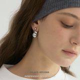 Elegant Baroque Pearl Sculptural Drop Earrings