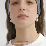 Elegant Baroque Pearl Sculptural Drop Earrings