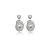 Elegant Baroque Pearl Sculptural Drop Earrings