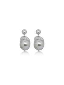 Elegant Baroque Pearl Sculptural Drop Earrings - Grace Studio