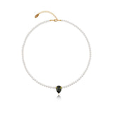 Teardrop Charm Pearl Necklace