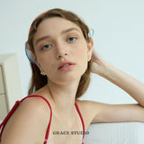 Orbit Pearl Stud Earrings