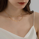 Droplet Layered Strand Necklace