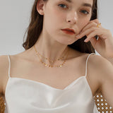 Droplet Layered Strand Necklace