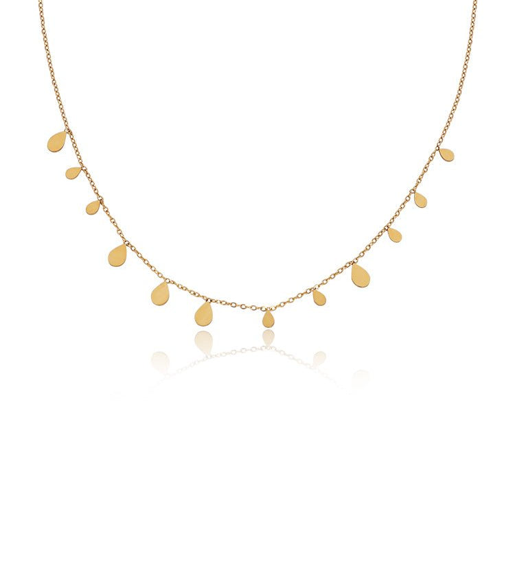 Droplet Layered Strand Necklace