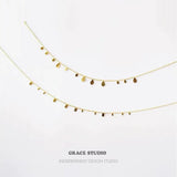 Droplet Layered Strand Necklace
