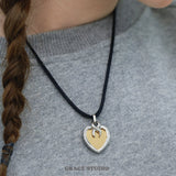 Twisted Heart Cord Necklace