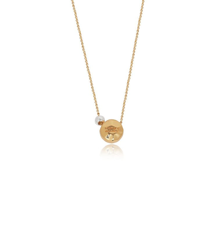 Crater Pearl Long Pendant Necklace