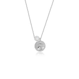 Crater Pearl Long Pendant Necklace