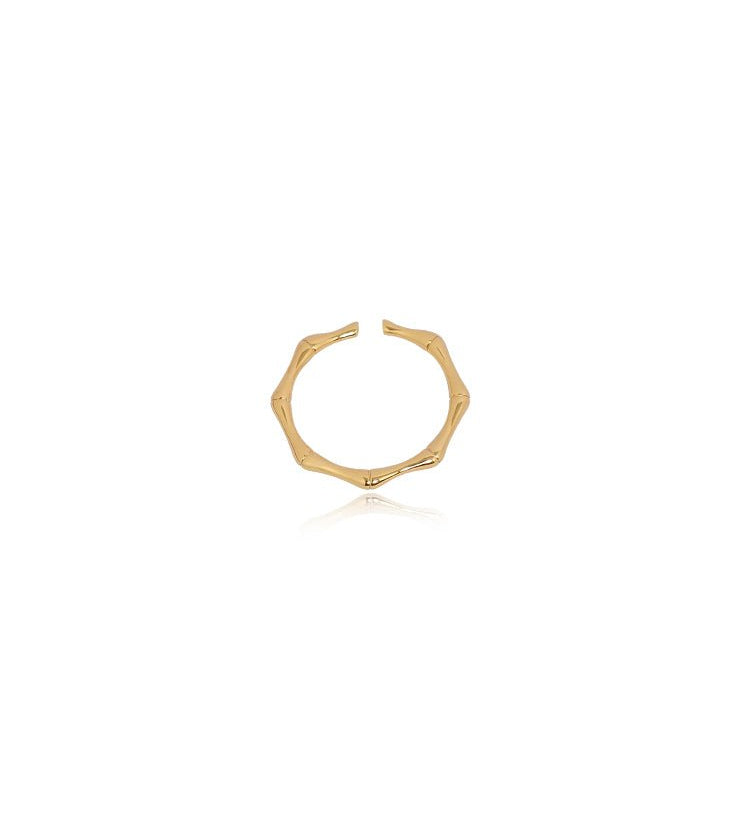 Bamboo Texture & Twisted Braid Stackable Rings