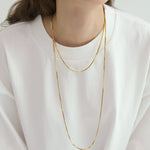 Sleek Snake Chain Long Necklace - Grace Studio