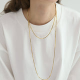 Sleek Snake Chain Long Necklace - Grace Studio