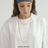 Sleek Snake Chain Long Necklace - Grace Studio