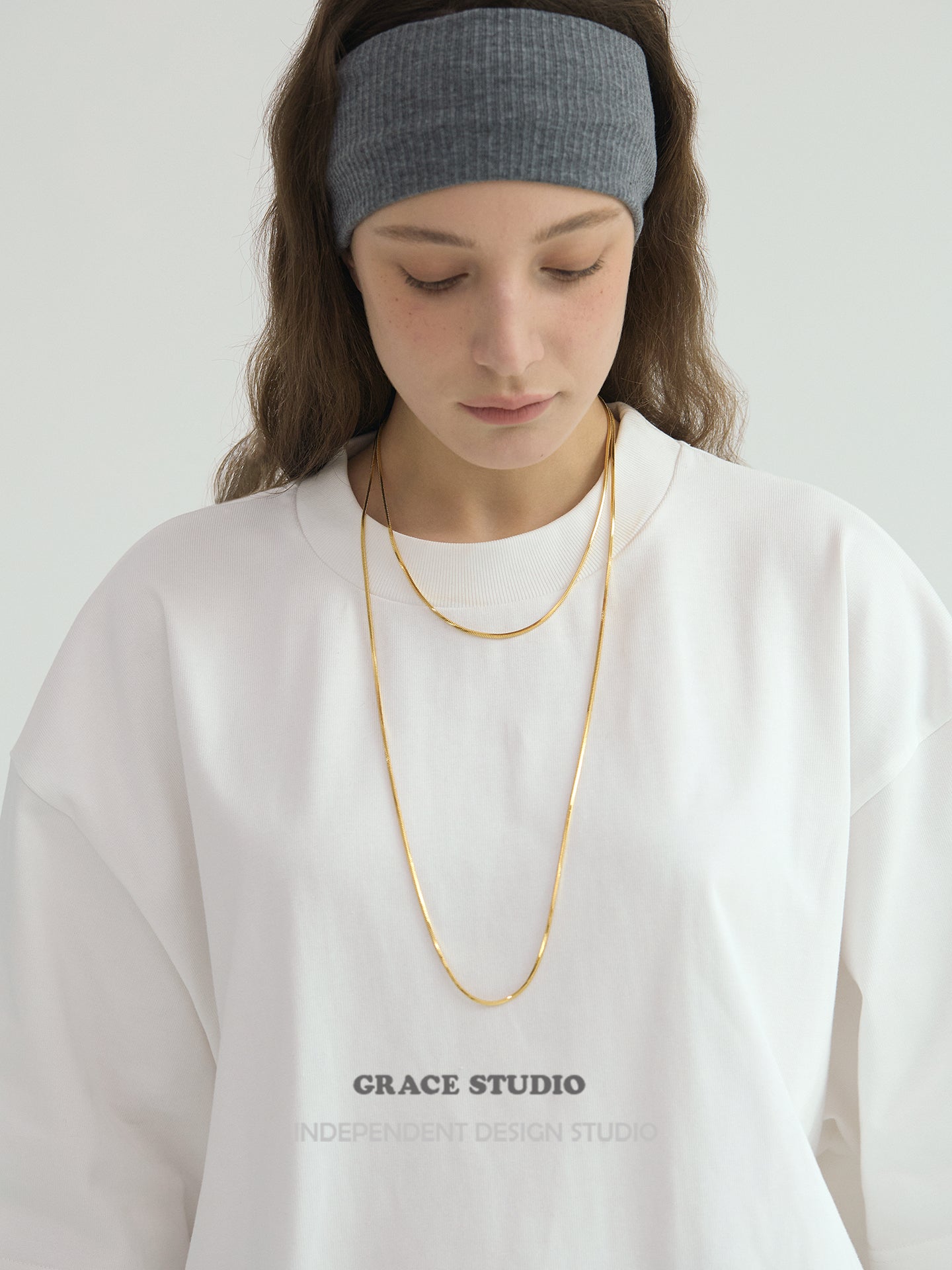 Sleek Snake Chain Long Necklace - Grace Studio