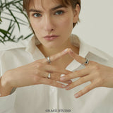 Rope Trim Wide Band & Double Layer Ring Set