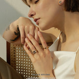Rope Trim Wide Band & Double Layer Ring Set