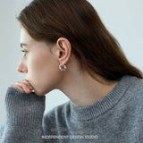Crumpled Texture Hoop Earrings