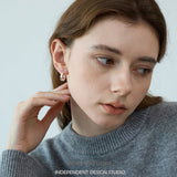 Crumpled Texture Hoop Earrings