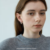 Crumpled Texture Hoop Earrings