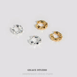 Crumpled Texture Hoop Earrings