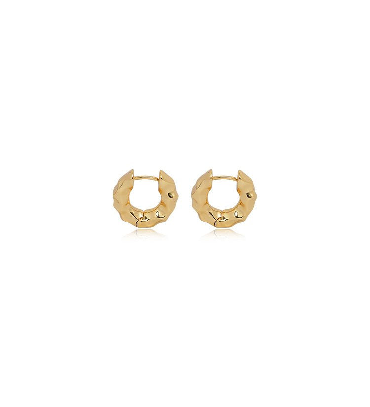 Crumpled Texture Hoop Earrings